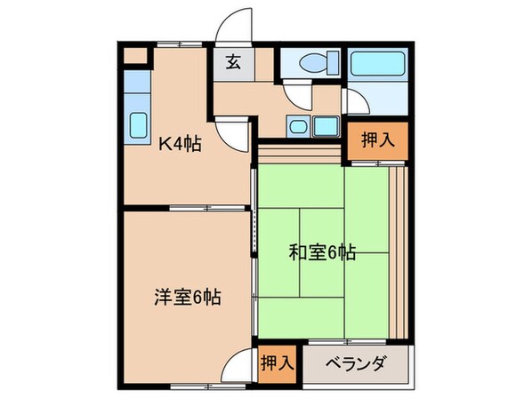 エスポアール弥生Ⅲの物件間取画像